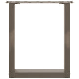Coffee Table Legs U-Shaped 2 pcs Natural Steel 38x cm Steel 4013155