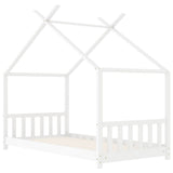 Kids Bed Frame White Solid Pine Wood 80x160 cm 283368