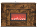 Fireplace with LED Strip Smoked Oak 63 x 20 x 54.5 cm 8021099