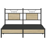 Bed Frame without Mattress Sonoma Oak 140x200 cm Engineered Wood 4106945