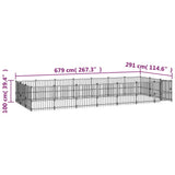 Outdoor Dog Kennel Steel 19.76 m 3124620