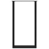 Bar Table Legs U-Shaped 2 pcs Black 60x cm Steel 4013248