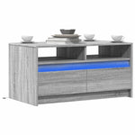 ZNTS Coffee Table with LED Lights Grey Sonoma Engineered Wood 851996