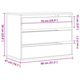 Corner Chest of Drawers White 80x41x58 cm Engineered Wood 852852