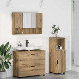 Bathroom Furniture Set with Drawer with Shelf 3 pcs Artisan Oak 3393032