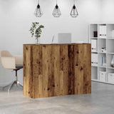 Reception Desk Old Wood 135x50x103.5 cm Engineered Wood 3324194