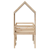 High Sleeper Bed without Mattress 90x190 cm Single Solid Wood Pine 3282016