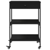 Kitchen Trolley Black 60x48x89.5 cm Engineered Wood 842371