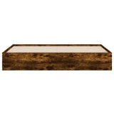 Bed Frame with Drawers without Mattress Smoked Oak 160x200 cm 3207263