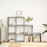Room Divider Bookcase 3-Tier Concrete Grey 137.5x29x103.5 cm Engineered Wood 857979
