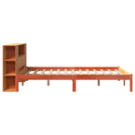 Bookcase Bed without Mattress Wax Brown 135x190 cm Double Solid Wood Pine 3321551