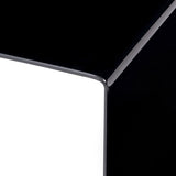 284723 Coffee Table Black 50x50x45 cm Tempered Glass