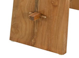 Bathroom Stool Brown 50 x 29.5 x 50.5 cm Solid Teak Wood 42015925