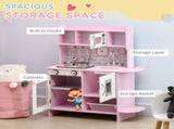 Kids Kitchen Playset, with Lights, Sounds, Microwave, Sink and Storage - Pink T3398P348120