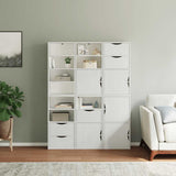Side Cabinets 6 pcs "ODDA" White 40x24x79 cm Solid Wood Pine 3365355
