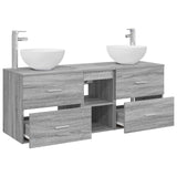 Bathroom Cabinet Set 3 pcs Grey Sonoma 49.5 x 41 x 64.5 cm 3405808