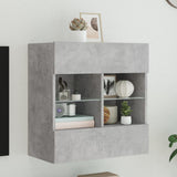TV Wall Cabinet with LED Lights Concrete Grey 58.5x30x60.5 cm 837095