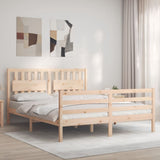Bed Frame without Mattress King Size Solid Wood 3194316
