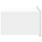 Wall-Mounted Bedside Cabinet with Drawer 2 pcs High Gloss White 898284