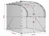 Chicken Coop Silver 200 x 100 x 215 cm Galvanised Steel 42042535