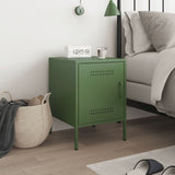 Bedside Cabinet Olive Green 36x39x50.5 cm Steel 842918