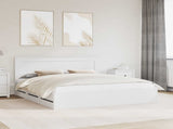 Bed Frame with Drawer White 180 x 200 cm Engineer Wood 3410157