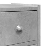 Narrow Bathroom Cupboard with Wheels Concrete Grey Engineered Wood 855289