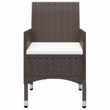 Garden Bistro Set Brown Poly rattan Medium Removable Covers 3095927