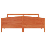 Bed Frame without Mattress Wax Brown 200x200 cm Solid Wood Pine 3306215