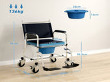 3-In-1 Commode Wheelchair - Black T3398P344149