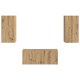 TV Cabinet Set Wall-mounted 2 pcs Artisan Oak Engineered Wood 3408969