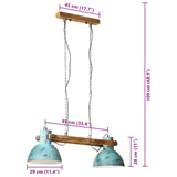 Hanging Lamp 25 W Distressed Blue 85x28x109 cm E27 371838