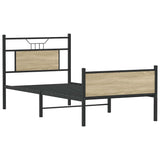 Bed Frame without Mattress Sonoma Oak 90x200 cm Engineered Wood 4106973