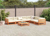 Garden Sofa Set Wax Brown Solid Pine Wood 7 Piece Modular 3299464