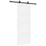 Sliding Door ORKDAL 78 x 202 cm Engineered Wood White and Black 3450073