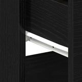 Bedside Cabinet Black Oak 40 x 35 x 65 cm Engineered Wood 862741