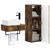 Bathroom Furniture Set 2 pcs Smoked Oak 33 x 34.5 x 100 cm 3406108