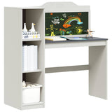 Desk with Open Storage and Chalkboard ROROS White and Grey 42003033