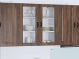 Wall Glass Cabinet PORTO Brown Oak 80 x 31 x 100 cm 885512