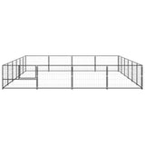 Dog Kennel Black 24 m Steel 3082145