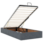 Ottoman Bed Frame No Mattress Dark Grey Single Velvet 3310998