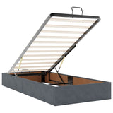 Ottoman Bed Frame No Mattress Dark Grey Single Velvet 3310998