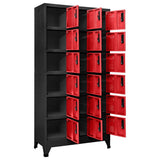Locker Cabinet Anthracite and Red 90x40x180 cm Steel 339833