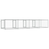 Dog Cage with Doors Grey 8x2x1.5 m Galvanised Steel 3209575