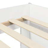 Kids'High Bed Frame with Desk White Engineered Wood 3422667