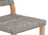 Dining Chair 2 pcs Kubu Rattan Kubu Grey 46 x 55 x 84 cm 42012424