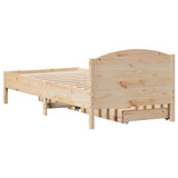 Bed Frame without Mattress 75x190 cm Small Single Solid Wood Pine 3301851