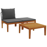 3 pcs Lounge Set Solid Acacia Wood Natural 42022073