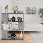 Book Cabinet/Room Divider Concrete Grey 80x24x96 cm Engineered Wood 800085