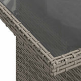 5 Piece Garden Sofa Set with Cushions Grey Poly Rattan Acacia 3326152